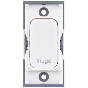 Selectric GRID360 White 20A DP Switch Module Marked ‘fridge’ with White Insert