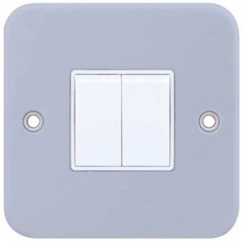 Selectric Metal Clad 2 Gang 10A 2 Way Switch