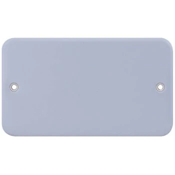 Selectric Metal Clad 2 Gang Blank Plate with Back Box