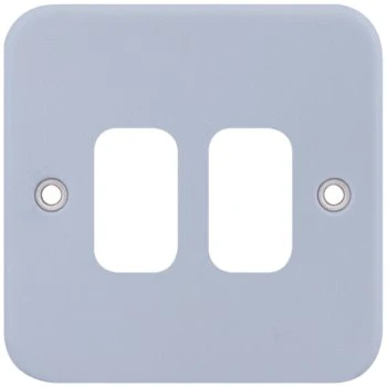 Selectric Metal Clad GRID360 2 Gang Faceplate