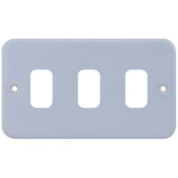 Selectric Metal Clad GRID360 3 Gang Faceplate