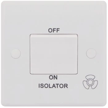 Selectric Smooth 1 Gang 10A 3 Pole Fan Isolator Switch