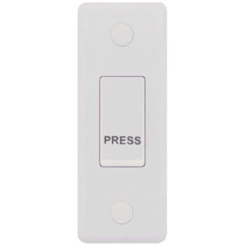 Selectric Smooth 1 Gang 10A Push to Make Architrave Switch