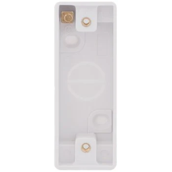 Selectric Smooth 1 Gang 16mm Architrave Surface Pattress Box with Earth