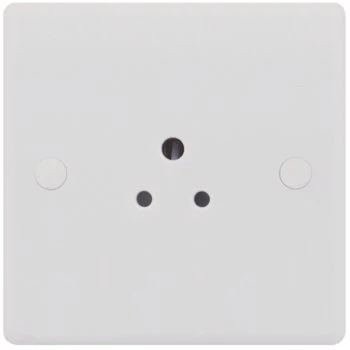 Selectric Smooth 1 Gang 2A Round Pin Socket