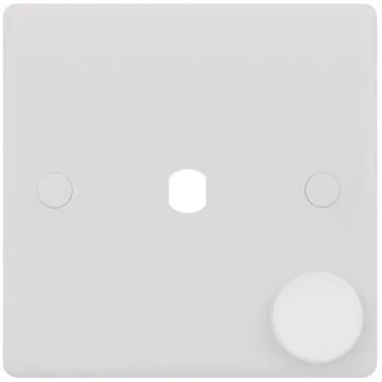 Selectric Smooth 1 Gang Single Aperture Dimmer Plate with Matching Knob