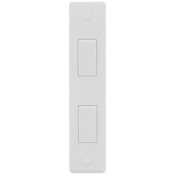 Selectric Smooth 2 Gang 10A 2 Way Architrave Switch