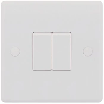 Selectric Smooth 2 Gang 10A 2 Way Switch