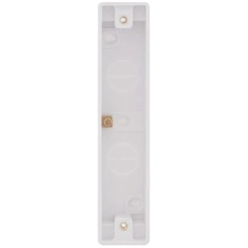Selectric Smooth 2 Gang 16mm Architrave Surface Pattress Box with Earth