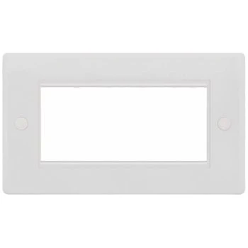 Selectric Smooth 2 Gang Euro Plate with Quad Aperture