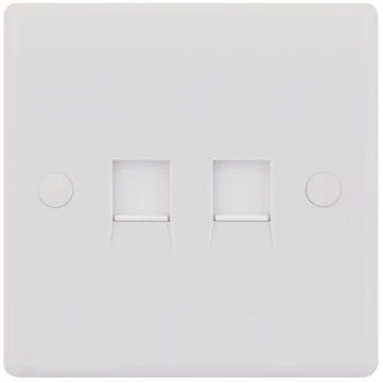 Selectric Smooth 2 Gang RJ45 Socket