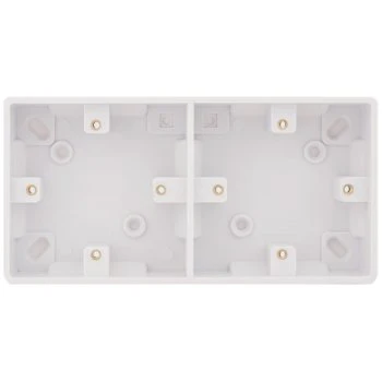 Selectric Smooth Dual 1 Gang 25mm Surface Pattress Box