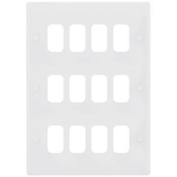 Selectric Smooth GRID360 12 Gang Faceplate