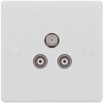 Selectric Smooth Triplex SAT/TV/FM Socket