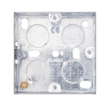 Selectric Square 1 Gang 35mm Galvanised Steel Back Box - DISCONTINUED