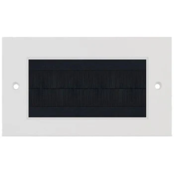 Selectric Square 2 Gang Brush Plate with Black Brush