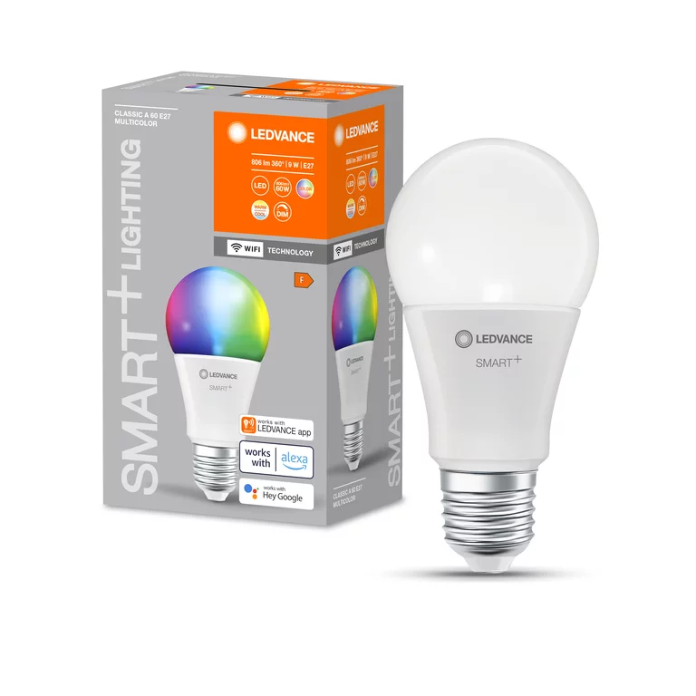 SMART WIFI A60 9W 230V RGBW FR E27/B22 SINGLE PACK please select cap - Image 2