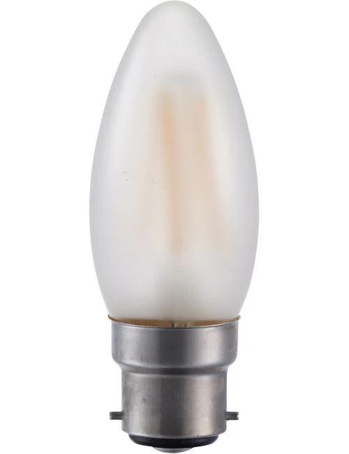 SPL LED Ba22d Filament Candle C35x100mm 230V 140Lm 15W 2500K 925 360° AC Frosted Dimmable 2500K Dimmable - LF024061501