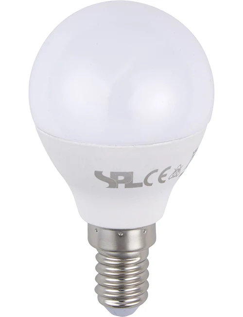 SPL LED E14 Ball G45x80mm 100-240V 400Lm 5W 2700K 827 220° AC/DC Opal Non-Dimmable 2700K Non-Dimmable - LB147240027