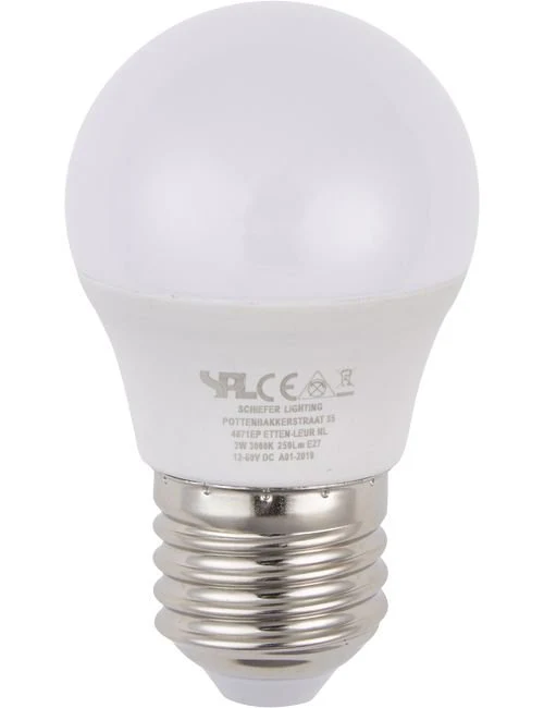 SPL LED E27 Ball G45x80mm 12-60V 250Lm 3W 3000K 830 160° DC Opal Non-Dimmable 3000K Non-Dimmable - L277239930