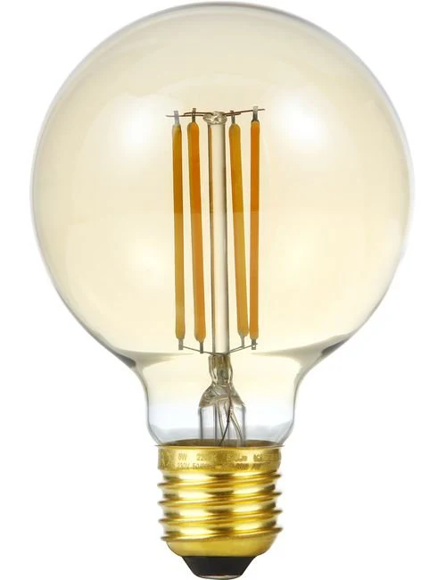 SPL LED E27 Filament Globe G80x120mm 230V 520Lm 8W 2200K 922 360° AC Gold Dimmable 2200K Dimmable - LF023815505-1