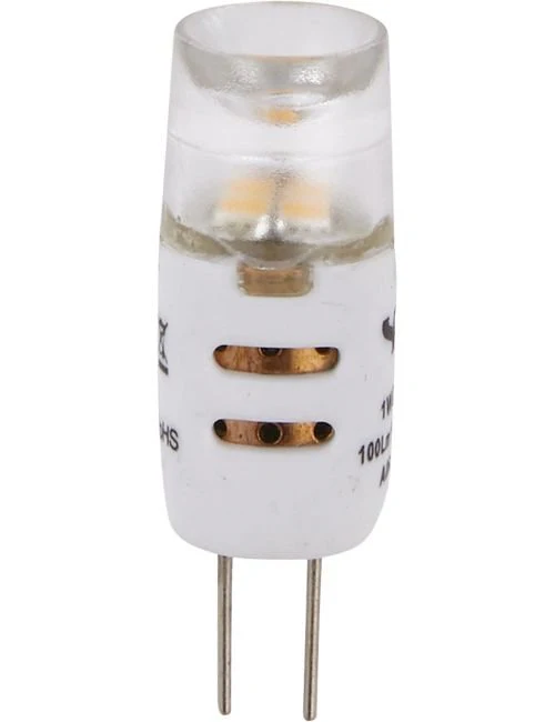 SPL LED G4 T10x32mm 12V 100Lm 1W 2700K 827 170° AC/DC Clear Dimmable 2700K Dimmable - L022451227