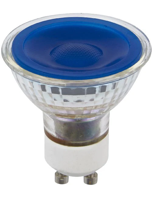 SPL LED GU10 MR16 Glass 50x54mm 230V 5W 38° AC Blue Dimmable K Dimmable - L641770506
