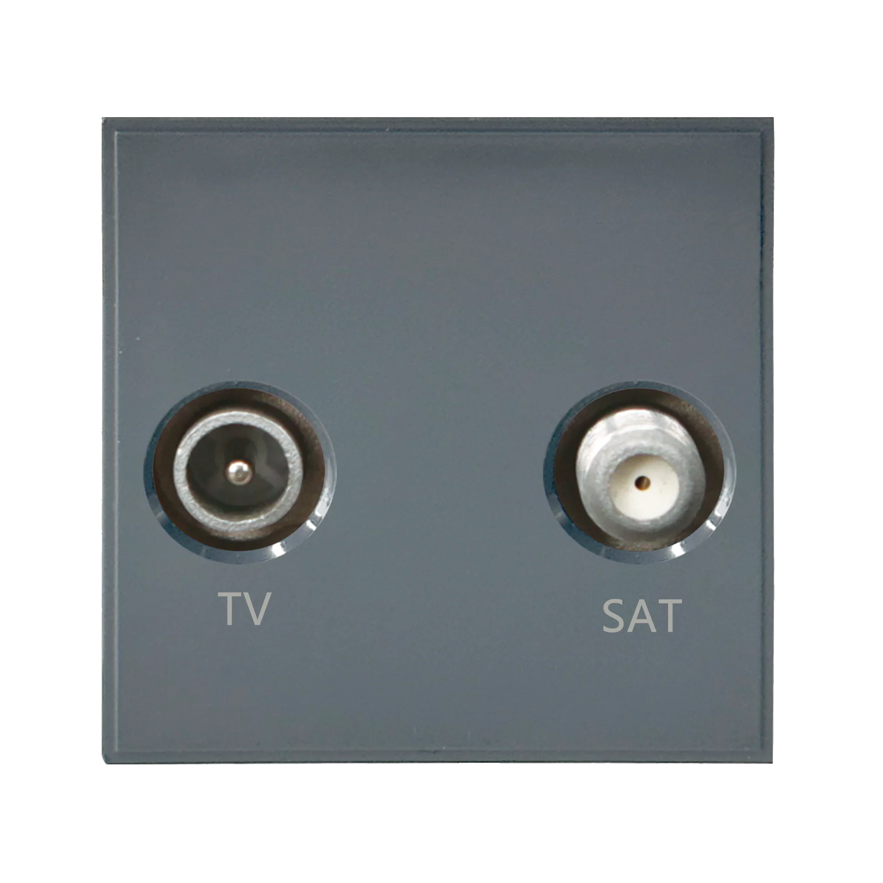 Caradok Satellite Outlet + TV Outlet 50x50, Grey