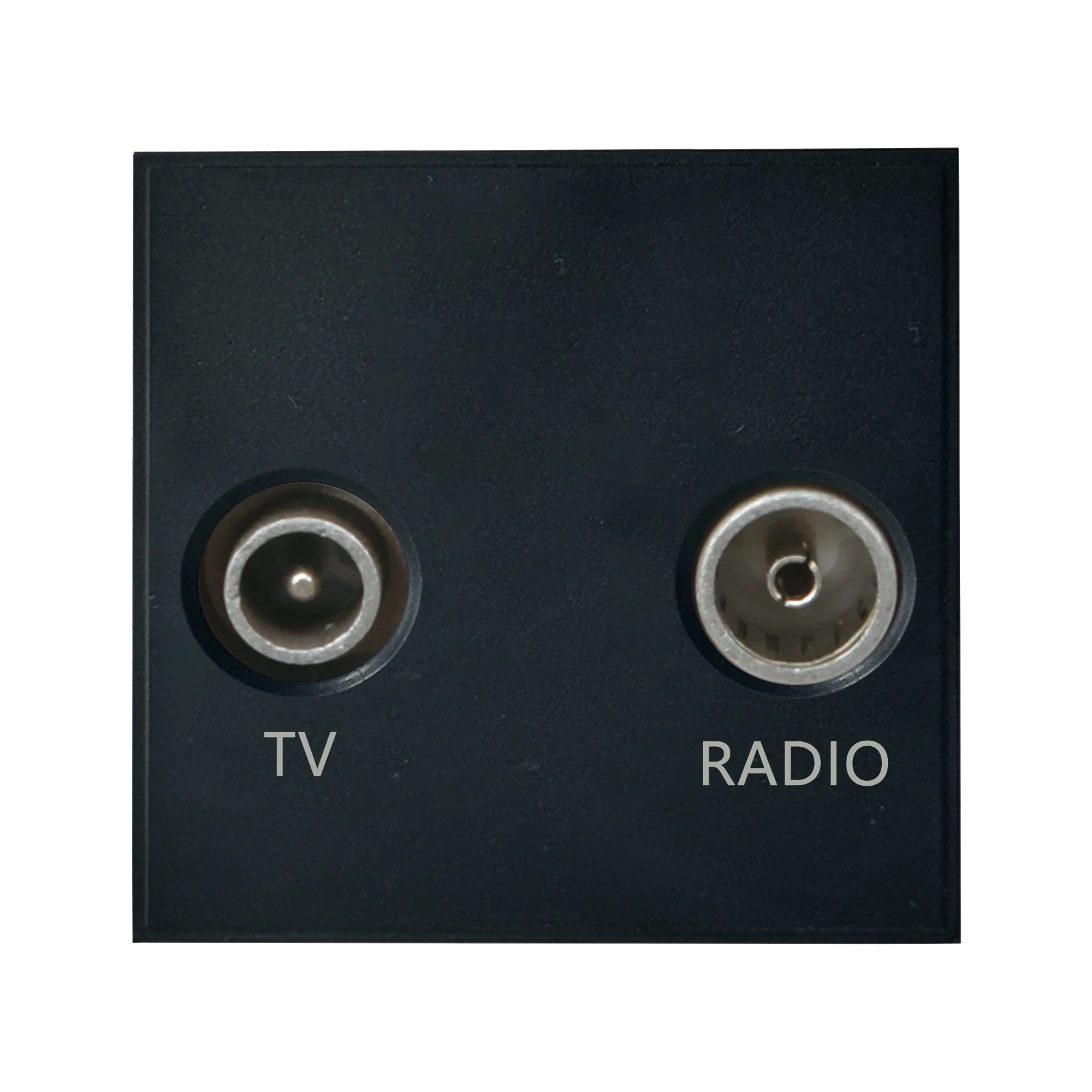Caradok Radio Outlet + TV Outlet 50x50, Black