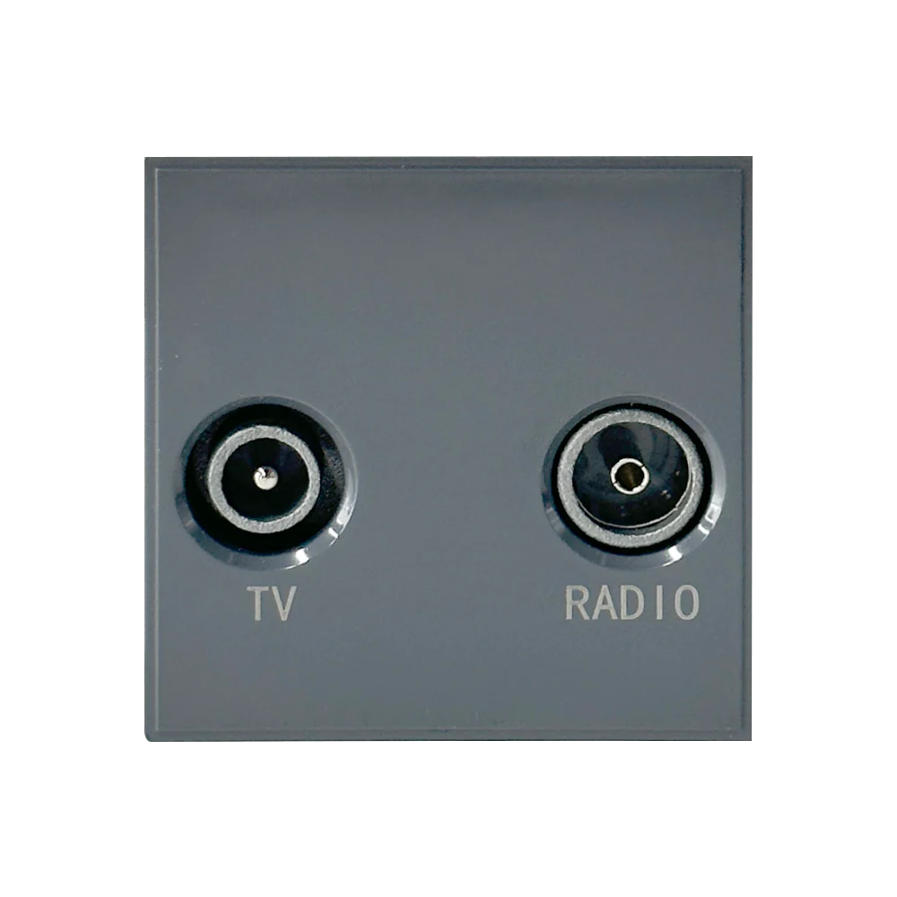 Caradok Radio Outlet + TV Outlet 50x50, Grey