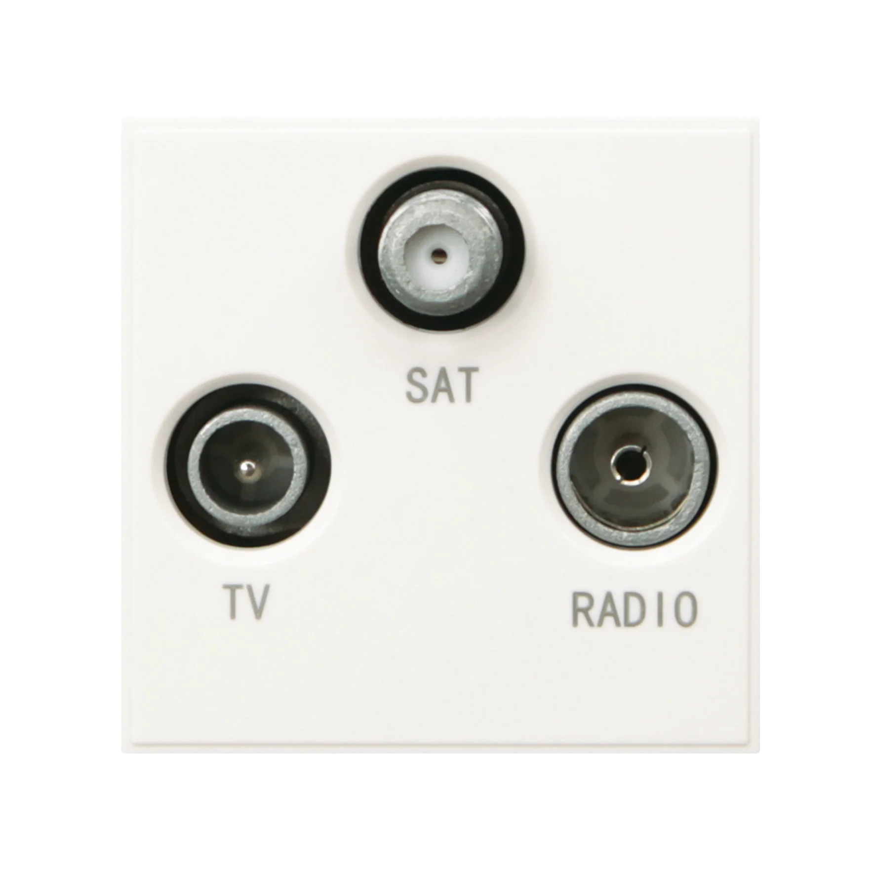 Caradok Satellite + Radio + TV Outlet 50x50, White