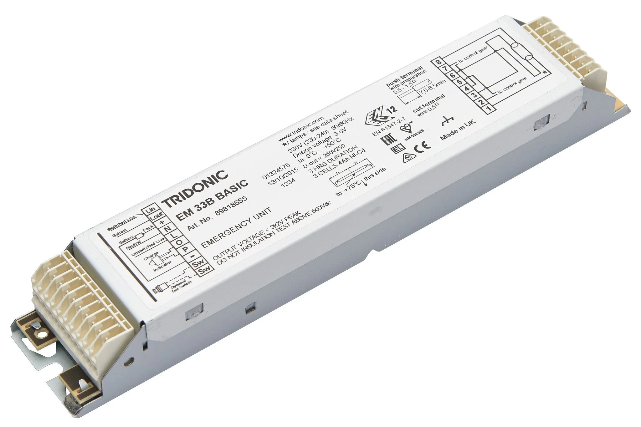 TRIDONIC - EM06PROSTG2-1-TR NiMH 6 Cell - DALI Inverter - S/Test