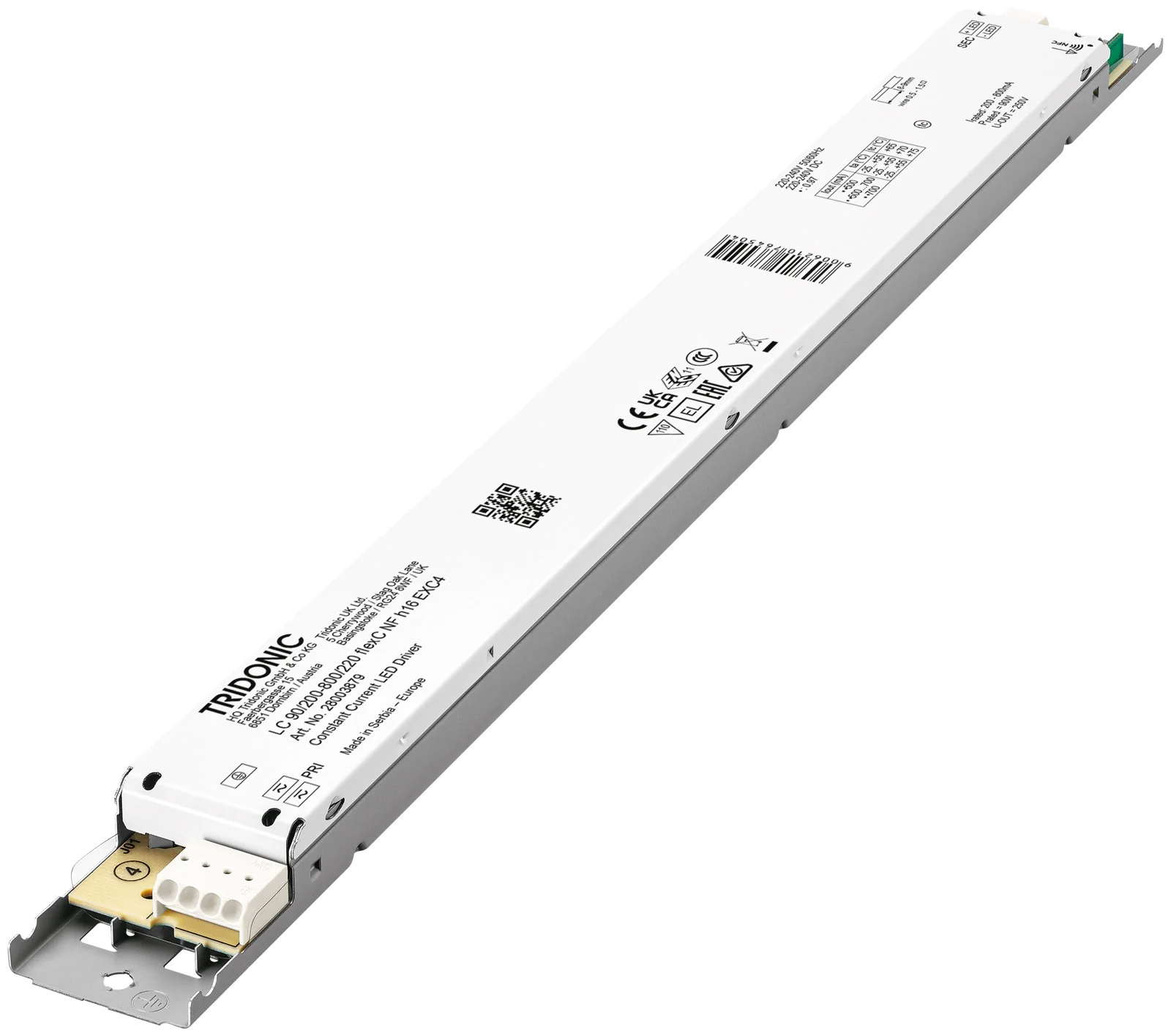 Tridonic LC 90/200-800/220 flexC NF h16 EXC4 LED Driver 28005037