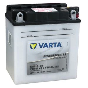VARTA YB10L-B2 POWERSPORTS FRESHPACK MOTORCYCLE BATTERY 511 013 009 (YB10L-B2, 12N10-3B)