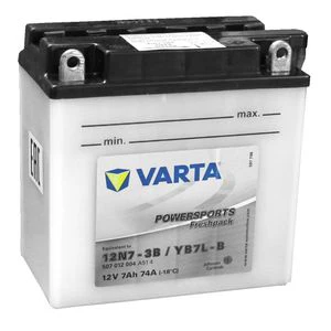 VARTA YB7L-B POWERSPORTS FRESHPACK MOTORCYCLE BATTERY 507 012 004 (12N7-3B) 507012004