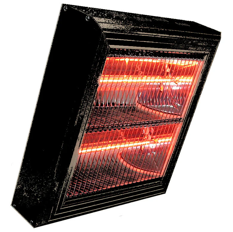 Victory HLQT40BG 240v 2 x 2000w Space Heaters total 4.0kW - Black