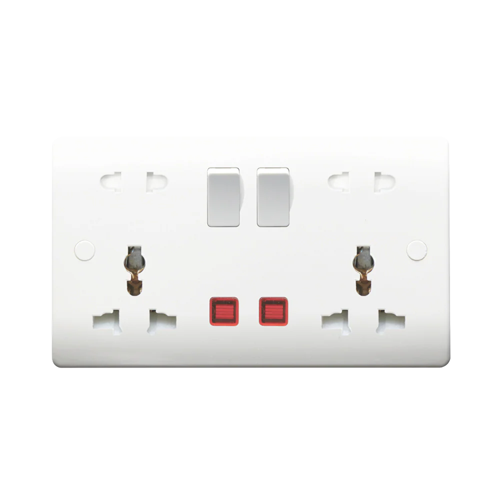 Caradok 2G 16A Multi-Function Socket c/w Neon