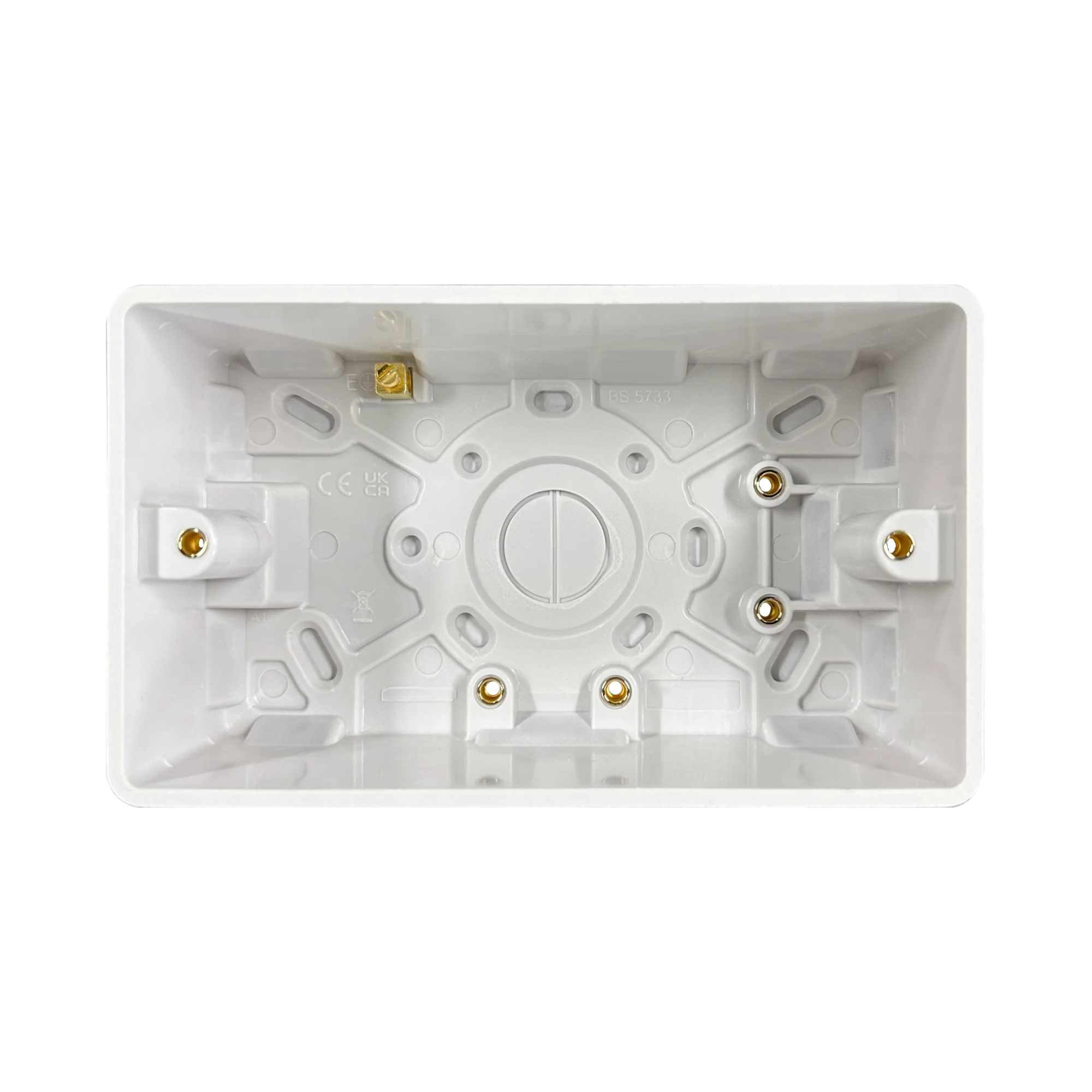 Caradok 2G 47mm White Pattress Rounded Corners