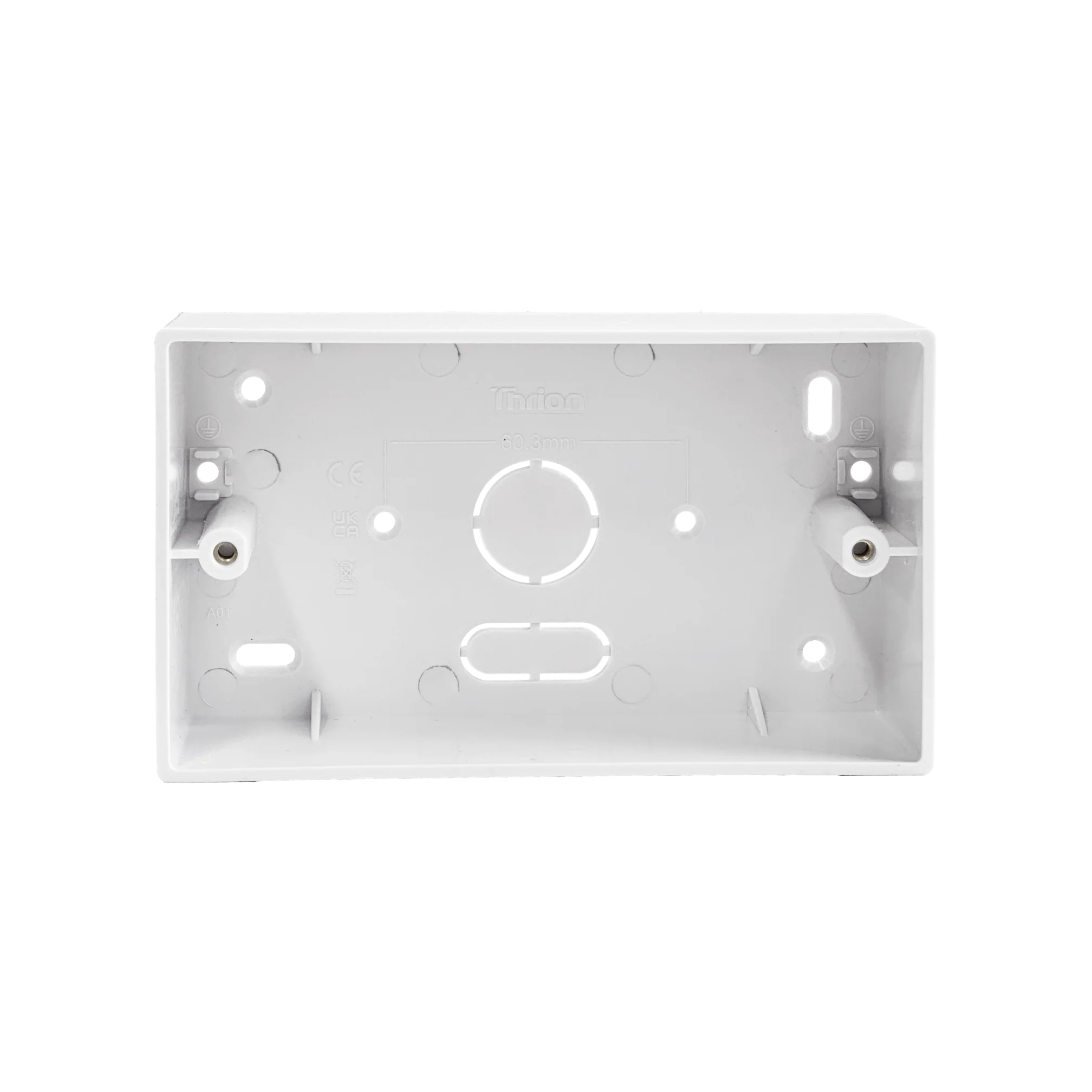 Caradok 2G 44mm PVC Box Plain Sided Squared Edge
