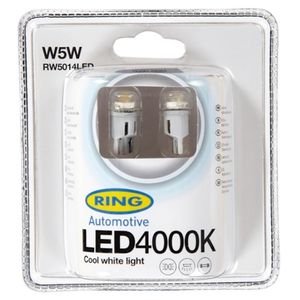 W5W (501) 12V RING LED4000K SIDE & INTERIOR BULBS RW5014LED
