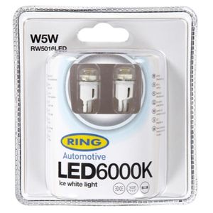 W5W (501) 12V RING LED6000K SIDE & INTERIOR BULBS RW5016LED