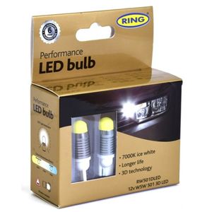 W5W (501) 12V RING PERFORMANCE LED SIDE & INTERIOR BULBS RW501DLED