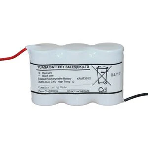 YUASA 3DH4-0L3 NICD EMERGENCY LIGHTING BATTERY 3.6V 4AH