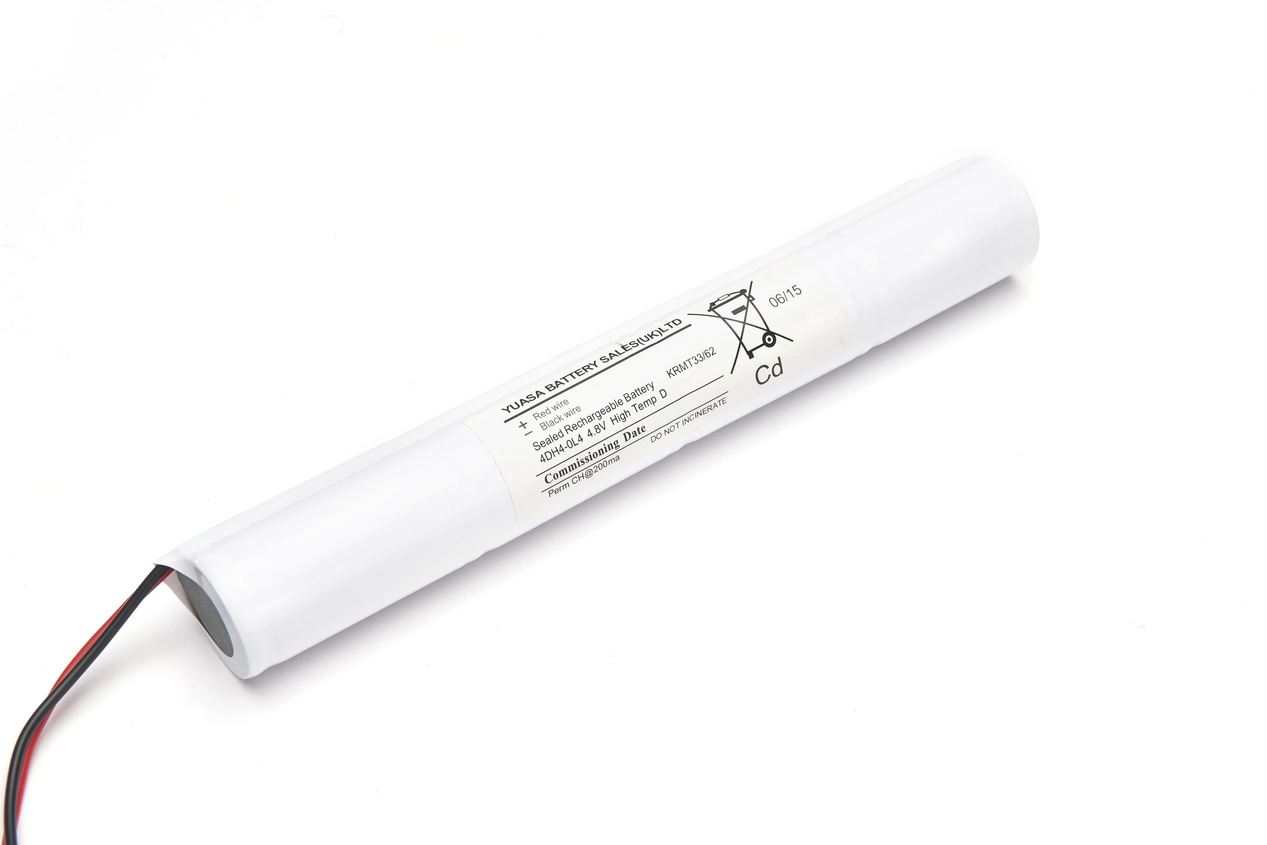 Yuasa 4DH4-0L4 - Emergency Battery 4 Cell Stick c/w Leads
