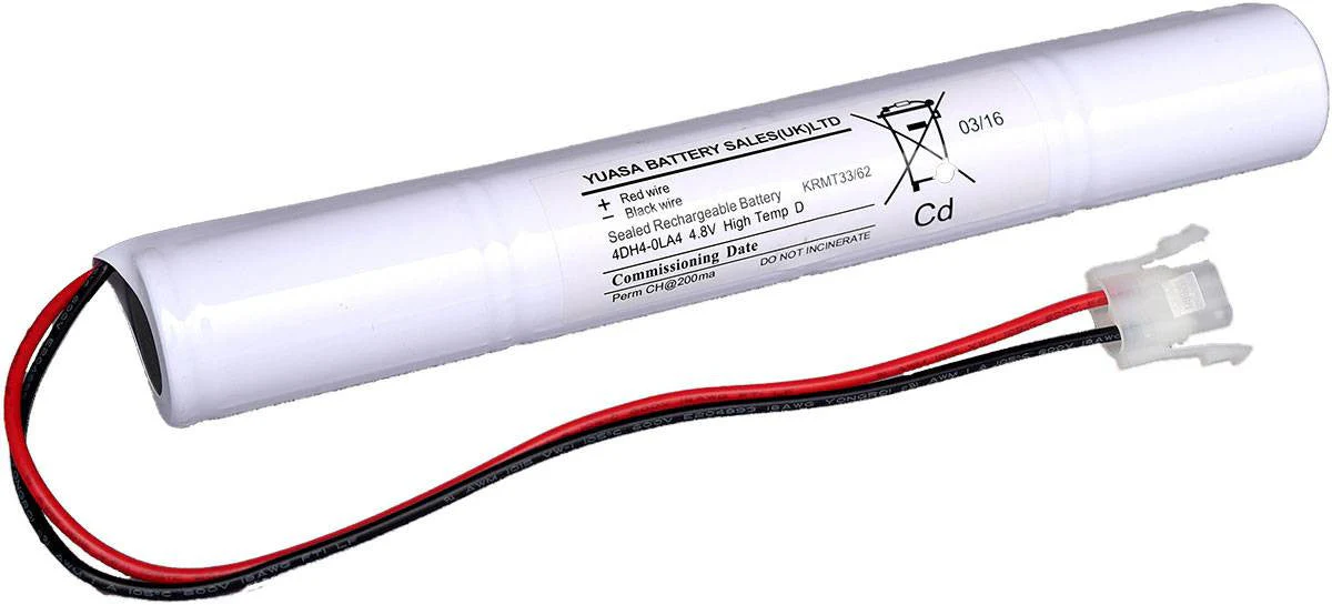 Yuasa 4DH4-0LA4 - Emergency Battery 4 Cell Stick with Leads & Amp