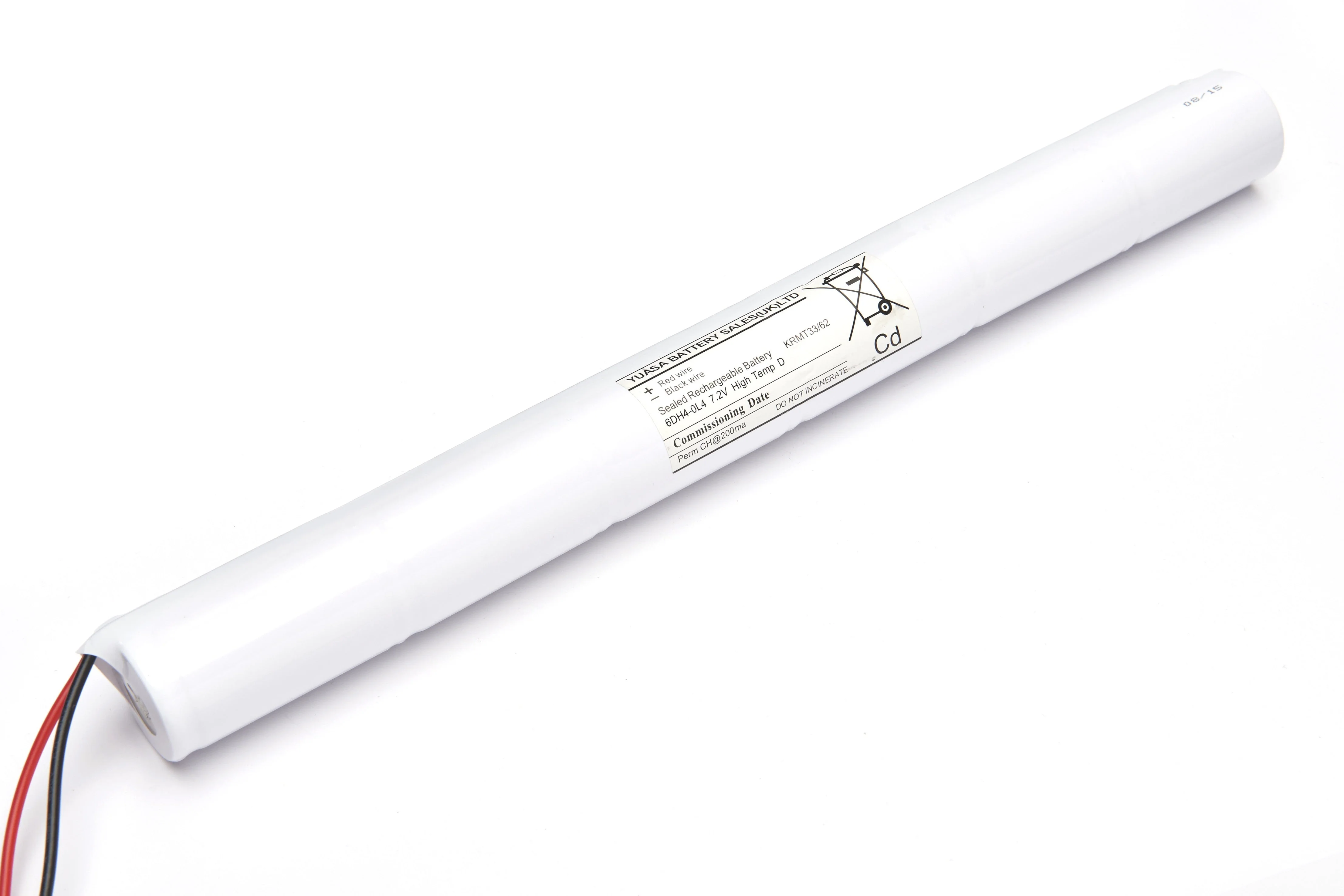 Yuasa 6DH4-0L4 - Emergency Battery 6 Cell Stick c/w Leads