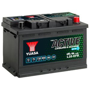 YUASA L28-EFB ACTIVE LEISURE MARINE BATTERY 12V 75AH