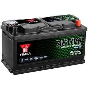 YUASA L36-AGM ACTIVE LEISURE MARINE BATTERY 12V 95AH