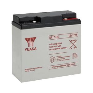 YUASA NP17-12I NP-VRLA VALVE REGULATED LEAD ACID BATTERY 12V 17AH