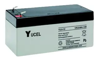 YUASA Y2.8-12 - BATTERY, LEAD-ACID 12V 2.8AH